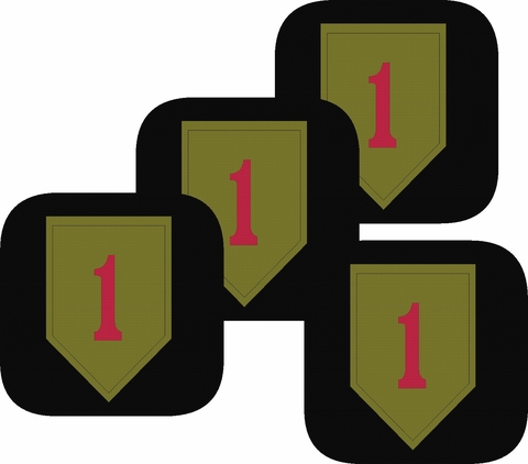 1st Infantry Divsion  Coasters - Set of 4