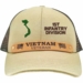 1st Infantry Vietnam Veteran Leather strap mesh back Cap