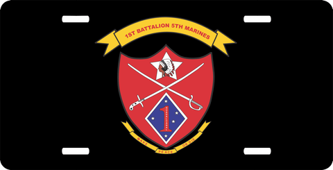 1st Marine Division 1st Battalion 5th Marine Regiment License Plate