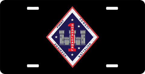 1st Marine Division 1st Combat Engineer Battalion License Plate