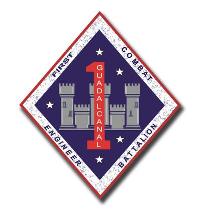 1st Marine Division 1st Combat Engineer Battalion Sticker
