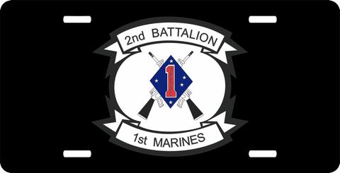 1st Marine Division 2nd Battalion 1st Marines License Plate