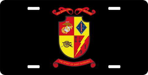 1st Marine Division 5th Battalion 11th Marine Regiment License Plate