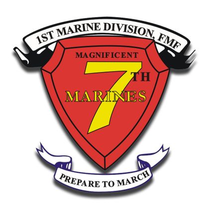 1st Marine Division 7th Marine Regiment AKA RCT-7 Sticker Decal