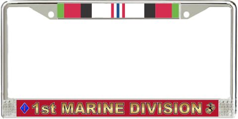 1st Marine Division Afghanistan Veteran License Plate Frame