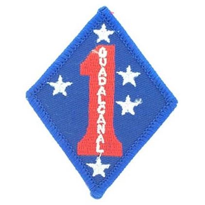 1st Marine Division Guadalcanal 3" Patch