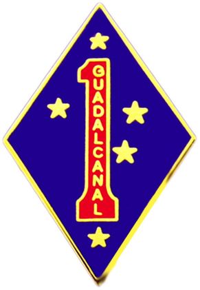 1st Marine Division 'GUADALCANAL' Military Lapel Pin