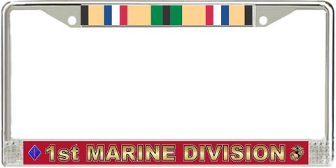 1st Marine Division Gulf War Veteran License Plate Frame