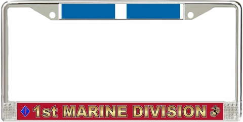 1st Marine Division Korea Veteran License Plate Frame