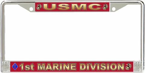1st Marine Division License Plate Frame