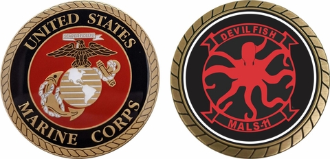 1st Marine Division Marine Aviation Logistics Squadron 11 Challenge Coin
