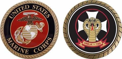 1st Marine Division Marine Light Attack Helicopter Squadron 169 Challenge Coin