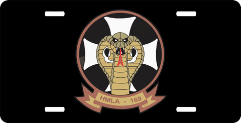 1st Marine Division Marine Light Attack Helicopter Squadron 169 License Plate