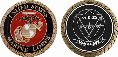 1st Marine Division Marine Refueler Transport Squadron 352 of MAG 11 Challenge Coin
