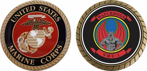 1st Marine Division Marine Unmanned Aerial Vehicle Squadron 1 of MACG 38 Challenge Coin