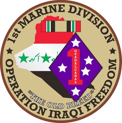 1st Marine Division Operation Iraqi Freedom Decal