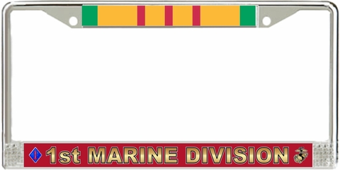 1st Marine Division Vietnam Veteran License Plate Frame (Clearance)