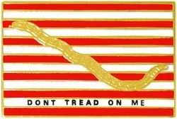 1st Navy Jack Don't Tread on Me Lapel / Hat Pin