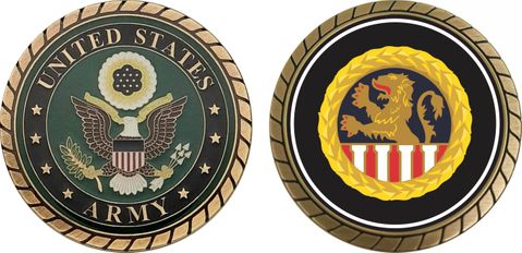 U.S. Army 1st Personnel Command Unit Crest Challenge Coin