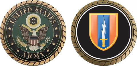 U.S. Army 1st Signal Brigade Patch Challenge Coin