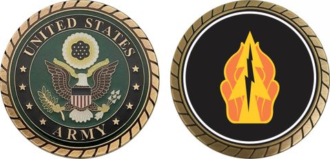 U.S. Army 1st Signal Brigade Unit Crest Challenge Coin