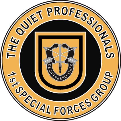 1st Special Forces Quiet Professionals Decal Sticker