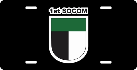 1st Special Operations Command SOCOM License Plate
