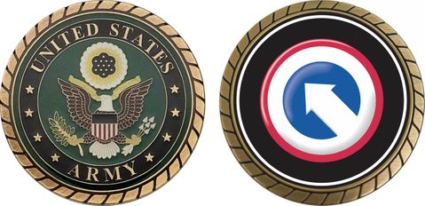 U.S. Army 1st Support Command Patch Challenge Coin