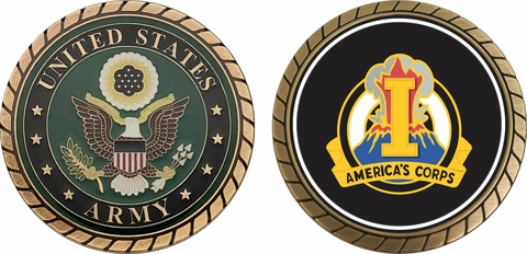 1st U.S. Army Corps Unit Crest Challenge Coin