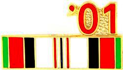 2001 Afghanistan War Campaign Ribbon Pin
