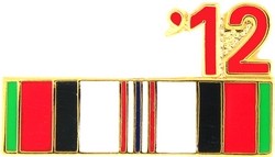 2012 Afghanistan War Campaign Ribbon Pin