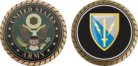 U.S. Army 201st Battlefield Surveillance Brigade Patch Challenge Coin