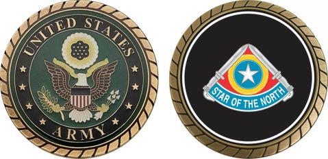 U.S. Army 205th Infantry Brigade Unit Crest Challenge Coin