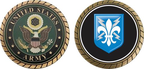 U.S. Army 205th Military Intelligence Brigade Patch Challenge Coin