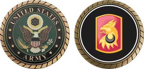 U.S. Army 209th Field Artillery Brigade Patch Challenge Coin