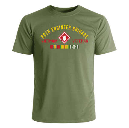 20th Engineer Brigade Vietnam Veteran with Ribbons T-Shirt