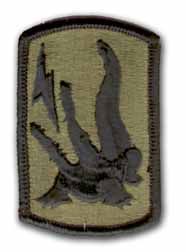 212TH FIELD ARTILLERY BRIGADE  3" SUBDUED MILITARY PATCH