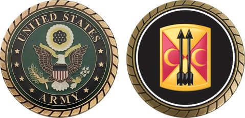 U.S. Army 212th Field Artillery Brigade Patch Challenge Coin