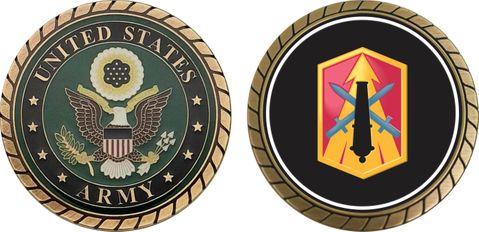 U.S. Army 214th Field Artillery Brigade Patch Challenge Coin