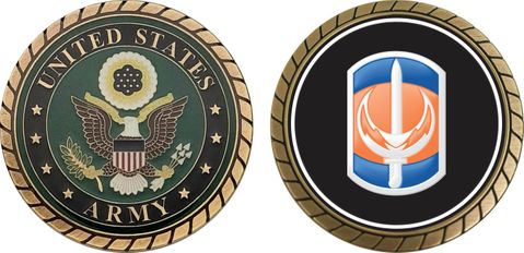 U.S. Army 228th Signal Brigade Patch Challenge Coin
