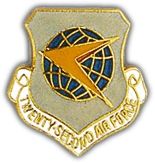 22nd Air Force Shield Lapel Pin