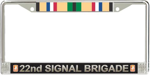 22nd Signal Brigade Gulf War Veteran License Plate Frame