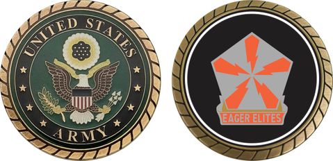 U.S. Army 22nd Signal Brigade Unit Crest Challenge Coin