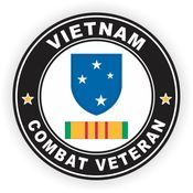 23rd Infantry ( Americal ) Division Vietnam Combat Veteran with Ribbon Decal