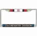 23rd Infantry Division Afghanistan Veteran Service Ribbon License Plate Frame
