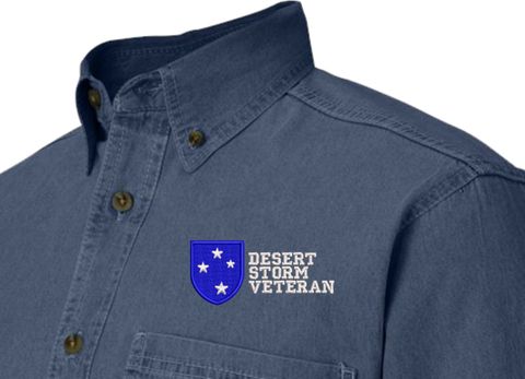 23rd Infantry Division Desert Storm Veteran Denim Shirt