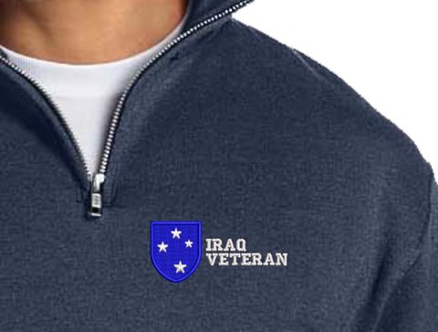 23rd Infantry Division Iraq Veteran Embroidered Quarter-Zip Pullover