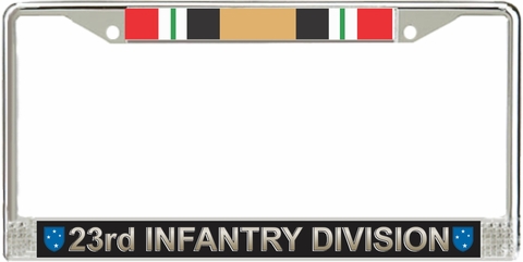 23rd Infantry Division Iraq Veteran Service Ribbon License Plate Frame