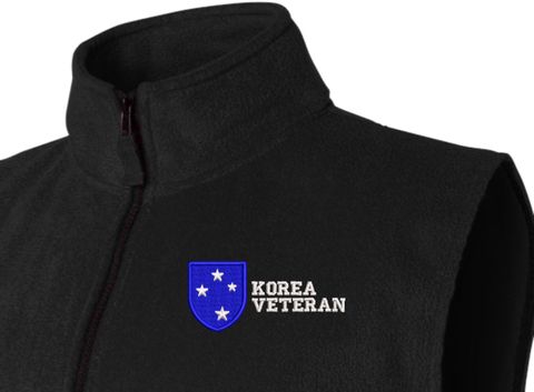 23rd Infantry Division Korea Veteran Full-Zip Fleece Vest