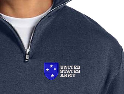 23rd Infantry Division United States Army Embroidered Quarter-Zip Pullover